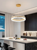 Modern LED Ceiling Lamp with Remote Control – 50W Dimmable Acrylic Ring Ceiling Light for Living Room, Dining Room & Kitchen