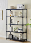 5-Tier Heavy Duty Iron Storage Rack – Metal Shelving Unit for Garage, Kitchen & Office, 90×30×180cm