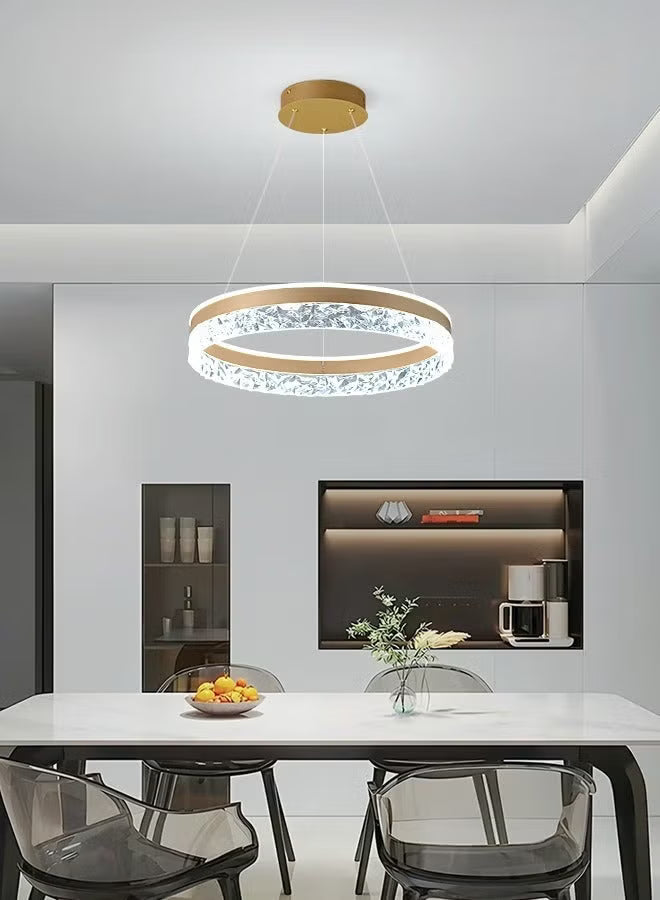 Modern LED Ceiling Lamp with Remote Control – 50W Dimmable Acrylic Ring Ceiling Light for Living Room, Dining Room & Kitchen