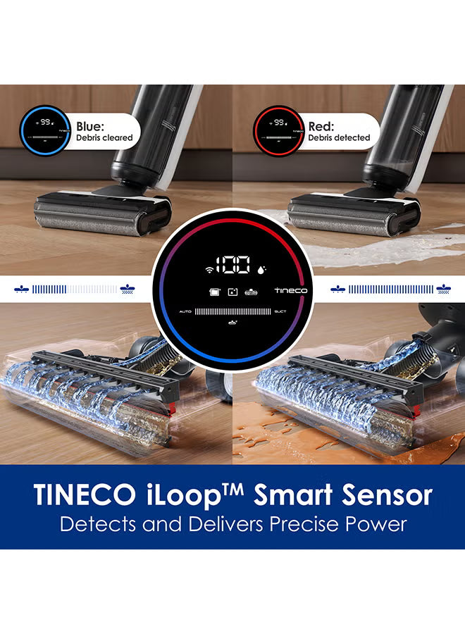 Tineco FLOOR ONE S6 FlashDry Cordless Wet & Dry Vacuum Cleaner – Smart Floor Washer with Self-Cleaning, LED Display & Dual-Sided Edge Cleaning
