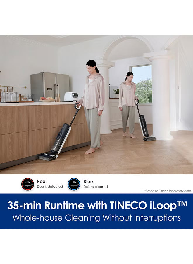 Tineco FLOOR ONE S6 FlashDry Cordless Wet & Dry Vacuum Cleaner – Smart Floor Washer with Self-Cleaning, LED Display & Dual-Sided Edge Cleaning